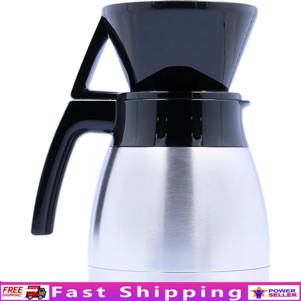 

Pour Over Coffee Maker Stainless Steel Carafe Set Includes Filters 42oz Ideal Brewing Perfect Coffee at Home