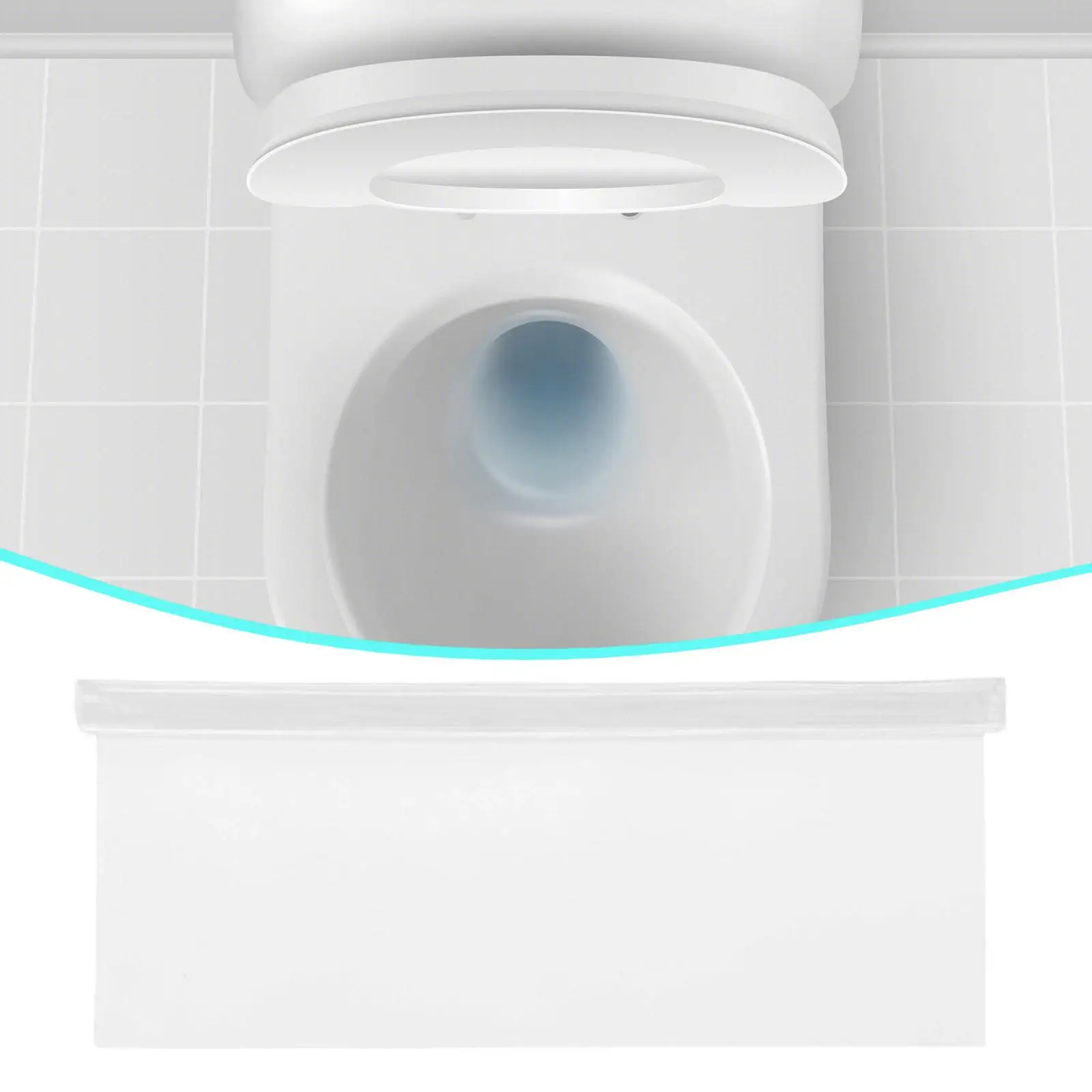 Portable Urine Splash Guard PVC Rubber Shield Cover Easy Setup Pee Protector for Toilet Seat Bathroom Overflow Avoidance