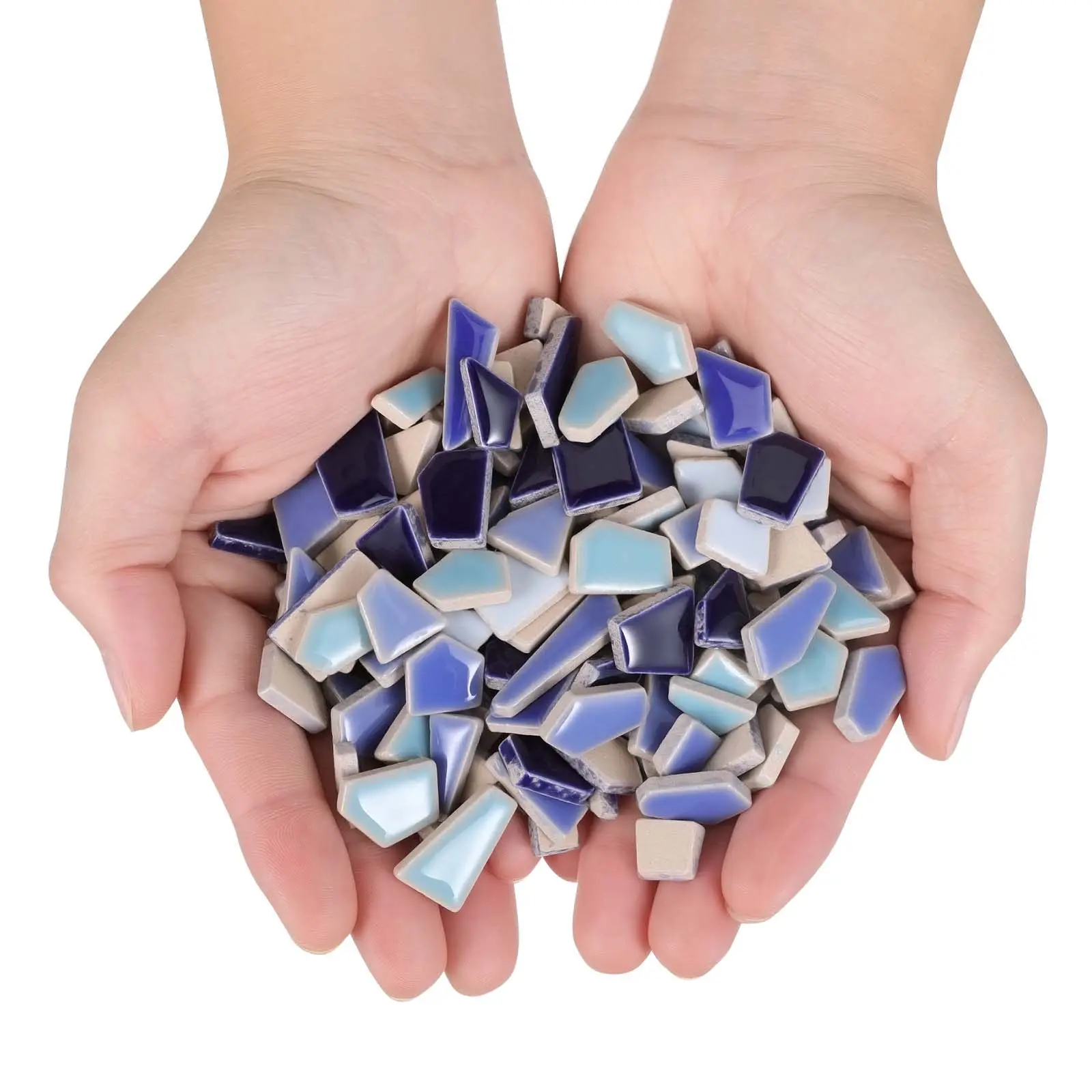 Colorful DIY Mosaic Tiles Irregular Ceramic Pieces Creative Home Garden Crafting 200G Ceramic Tile Assortment Irregular Stone