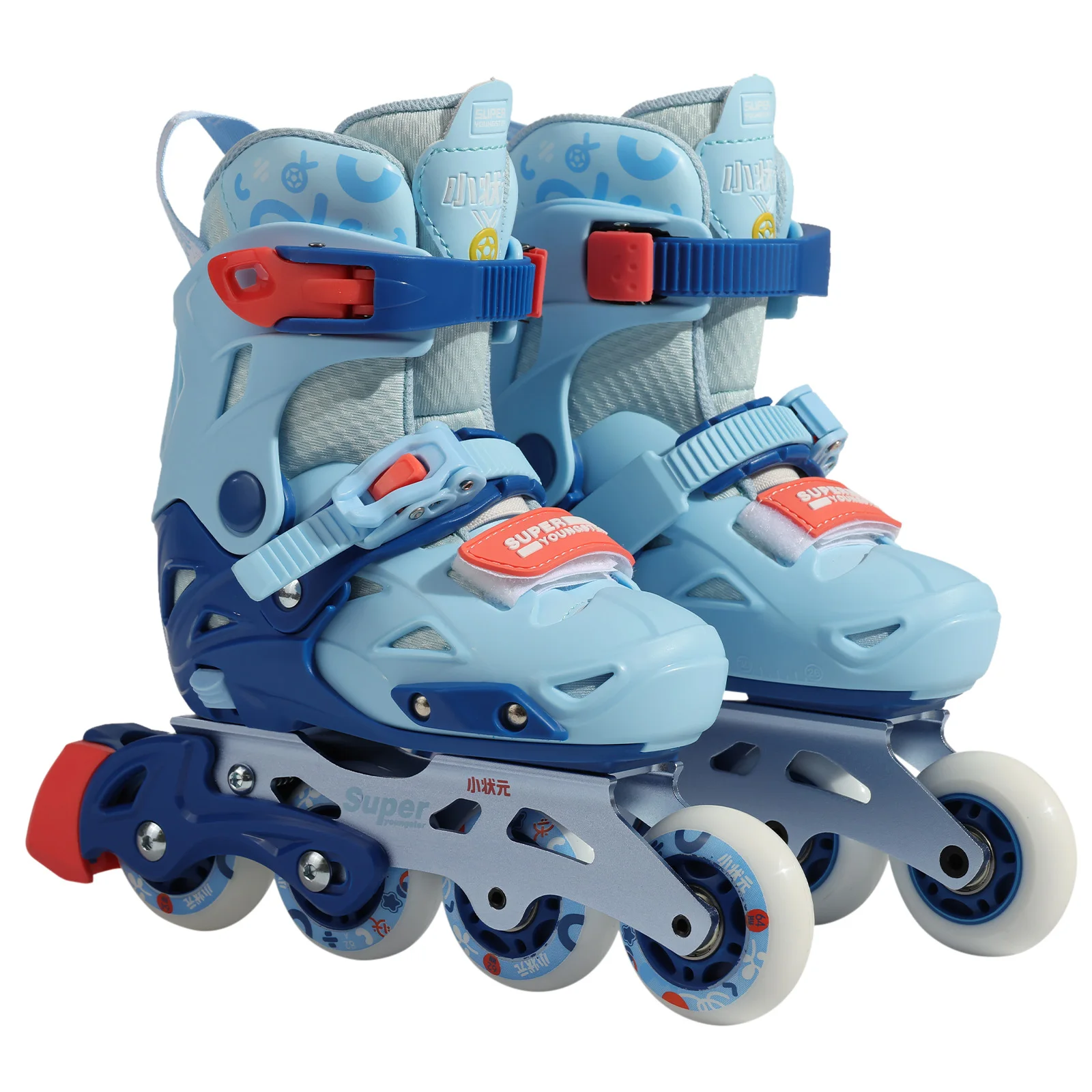 Professional Adjustable Flat Roller Skates for Kids, Children Inline Skating Shoes, 4 Wheels Sneakers, Beginner, Boy and Girl