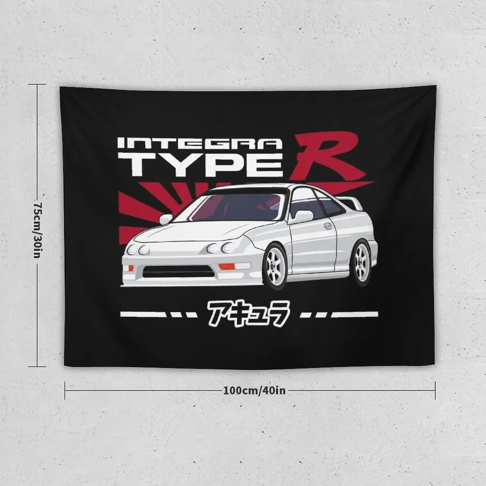 Integra Type R Drifting Cars Tapestry Decorative Wall Mural Outdoor Decoration House Decor Aesthetic Room Decoration Tapestry