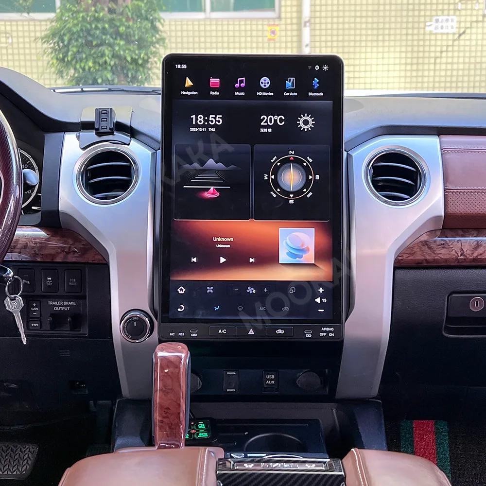 

16.8-дюймовый мультимедийный проигрыватель с Android для Toyota Tundra 2014-2019, автомобильная магнитола с GPS-навигацией и поддержкой CarPlay