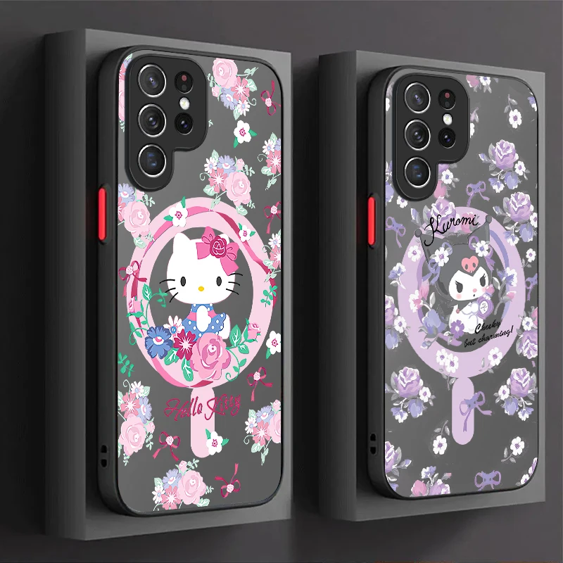 Cute Hello Kitty Kuromi Case For Samsung Galaxy S25 S24 S23 Ultra S22 S21 Plus FE A56 A36 A26 A16 A06 A15 A25 A35 A55 5G Cover