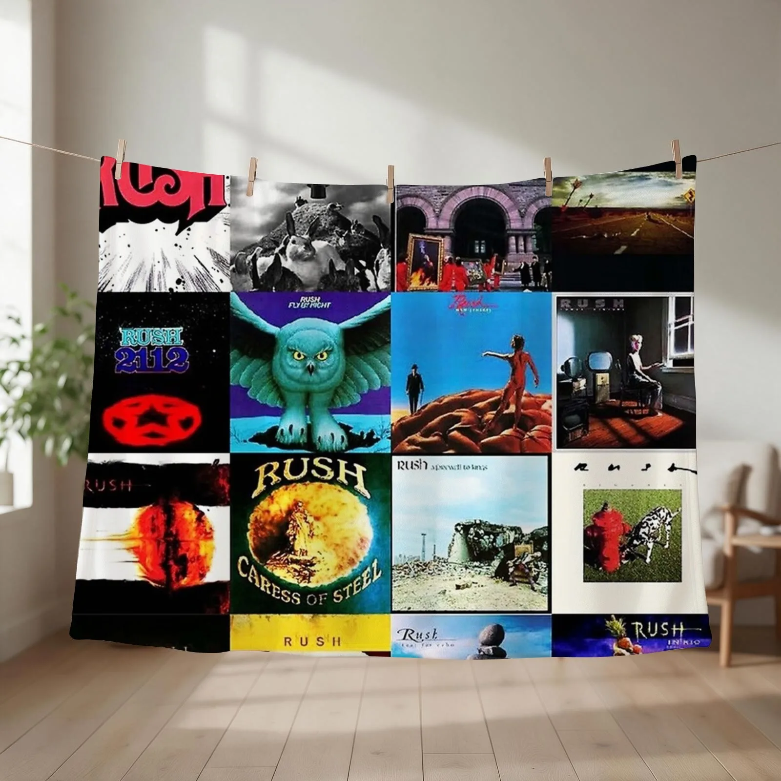 Completed All Album Cover RushBand || 001 Throw Blanket Decorative Beds Heavy for sofa Blankets