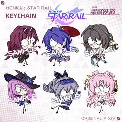 New Honkai: Star Rail Keychain Jiao Qiu Boothill Yunli Jade Cartoon Anime Pendant Key Ring Funny Graffiti Stickman Jewelry Gift
