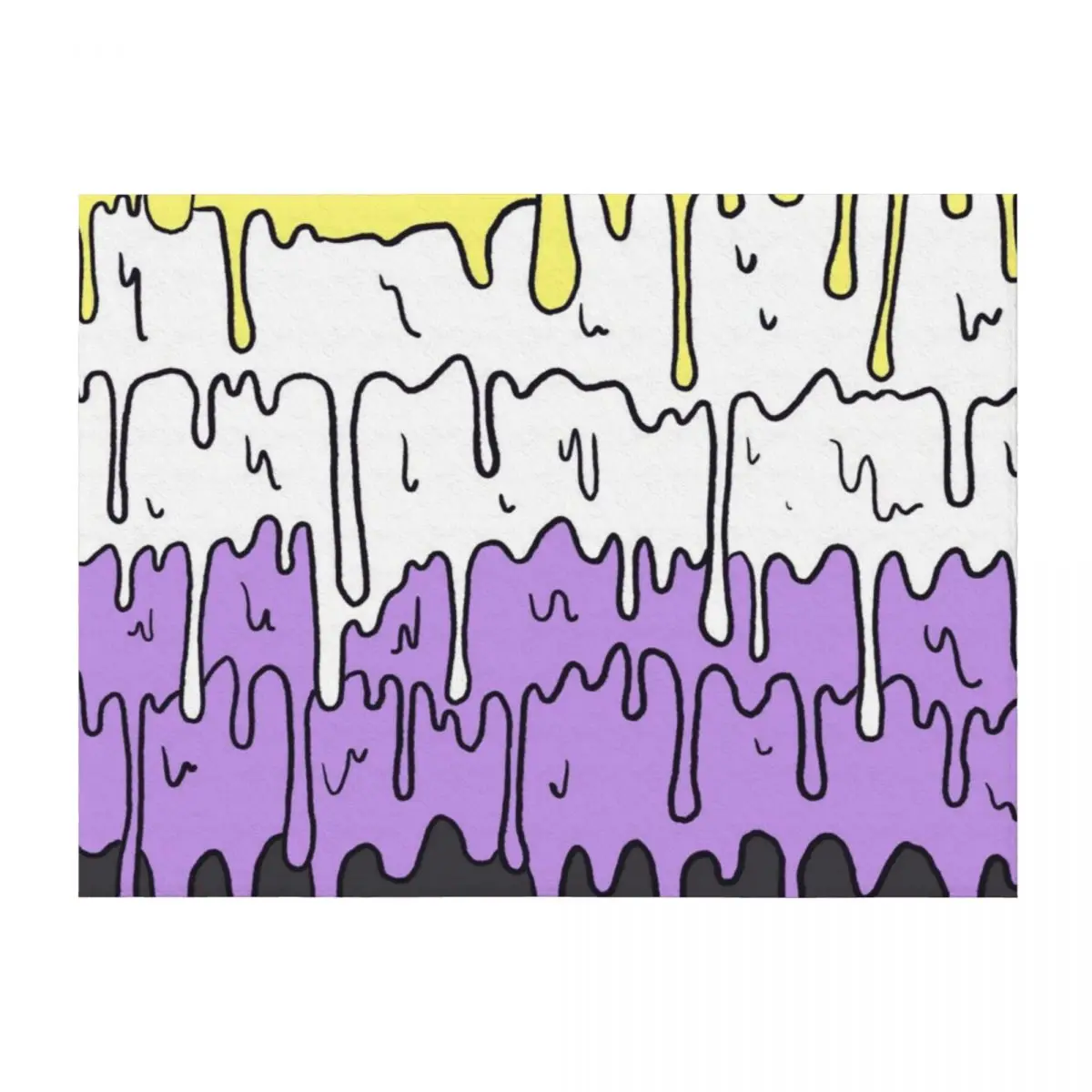 

Cute Pride Pastel Melting Pride Design, Non Binary flag Throw Blanket blankets ands For Baby Softest Bed covers Blankets