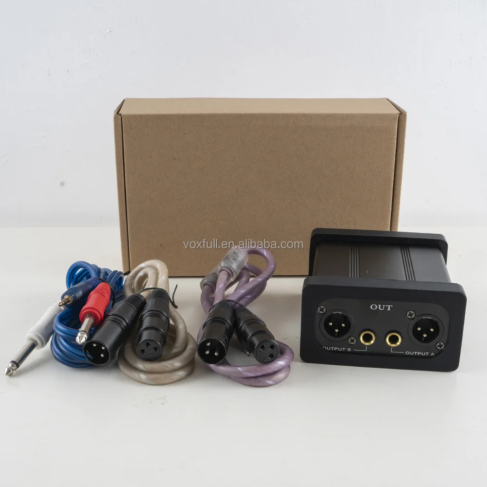 Voxfull Audio XLR Ground Loop Isolator Hum Eliminator لنظام ستيريو منزلي
