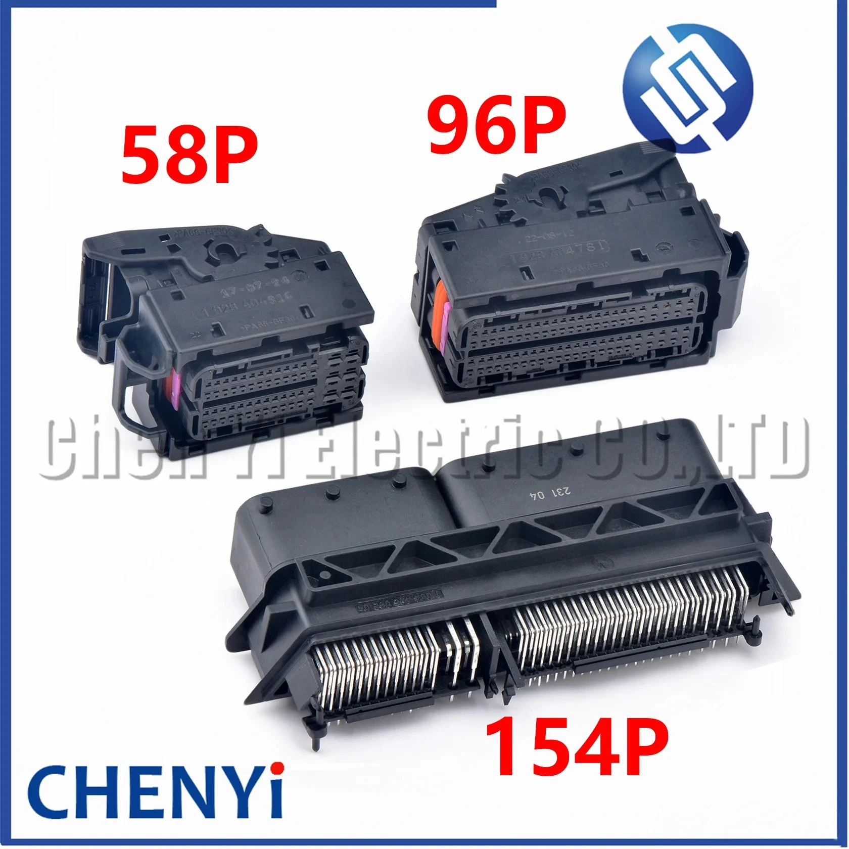 58/96/154 Pin Diesel Common Rail Engine Computer Board ECU Plug Connector 1928404781 1928404916 1034486098-05 For EDC16/17