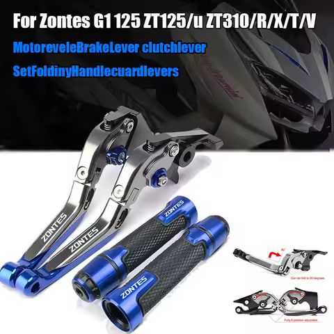 For Zontes G1 125 ZT125 ZT125U ZT310 ZT310R ZT310X ZT310T ZT310V Motorcycle CNC Adjustable Folding Extendable Brake Clutch Leve