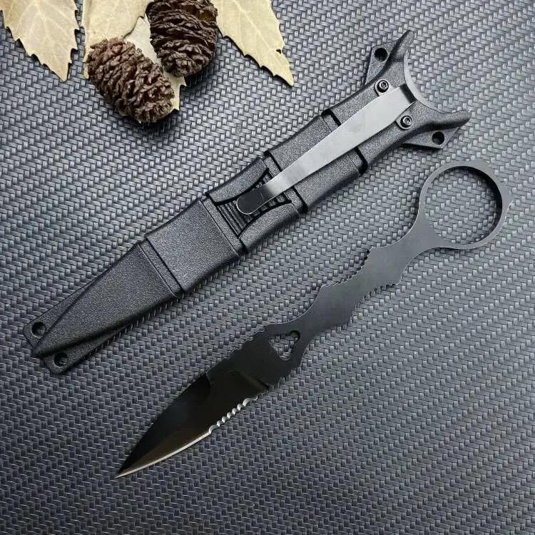 BM 176 Spear Point Semi-Serrated Blade 440C Steel Tactical Knife Mini Pocket Survival Camping EDC Tool with Kydex Sheath