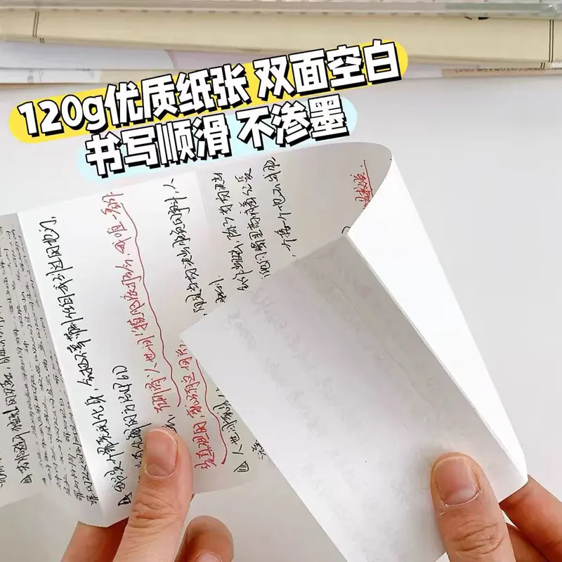 10Sheets M5 5Holes Loose Leaf Notebook Inner Page 7-Folding Refill Spiral Binder Diary Weekly Monthly Inside Paper Stationery