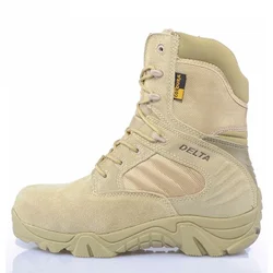 Zapatos de trabajo de cuero para hombre, botas militares Delta, fuerzas especiales, en el desierto combate táctico, botines de nieve, Otoño e Invierno