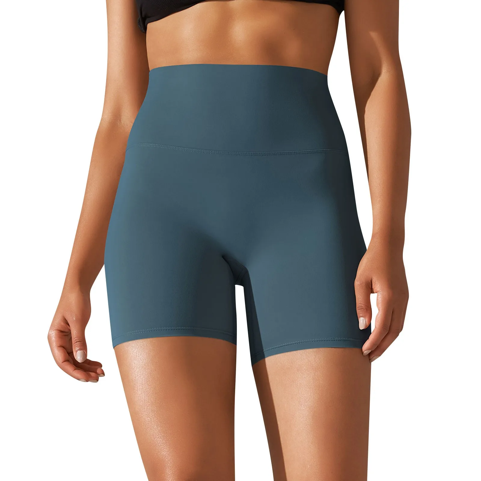 Pantaloncini corti da donna sportivi da yoga Legging fitness pantaloncini attillati pantaloncini a vita alta a prova di squat pantaloncini da palestra per allenamento ciclismo ad asciugatura rapida