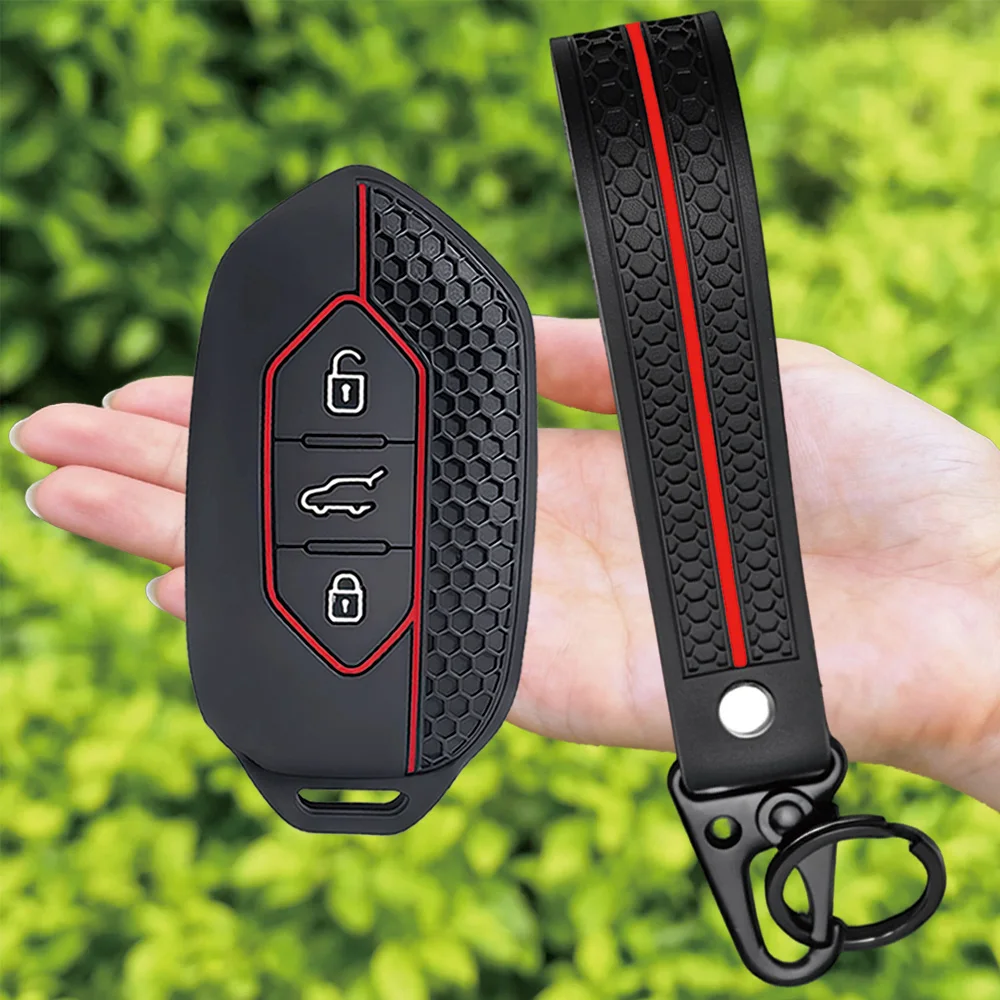 For Kia Picanto Sorento MQ4 Carnival KA4 Morning K5 Carens EV9 Seltos Togg T10X Flexible Remote Fob Case With Key Ring Holder