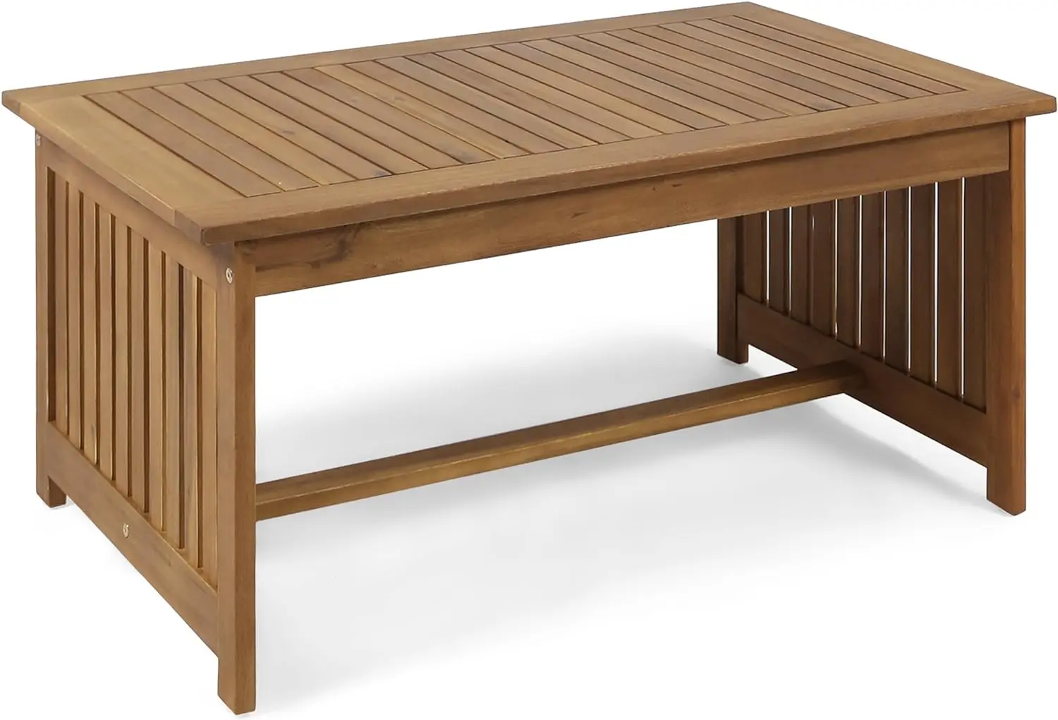 Knight Home Grace Outdoor Acacia Wood Coffee Table, Brown Patina Finish