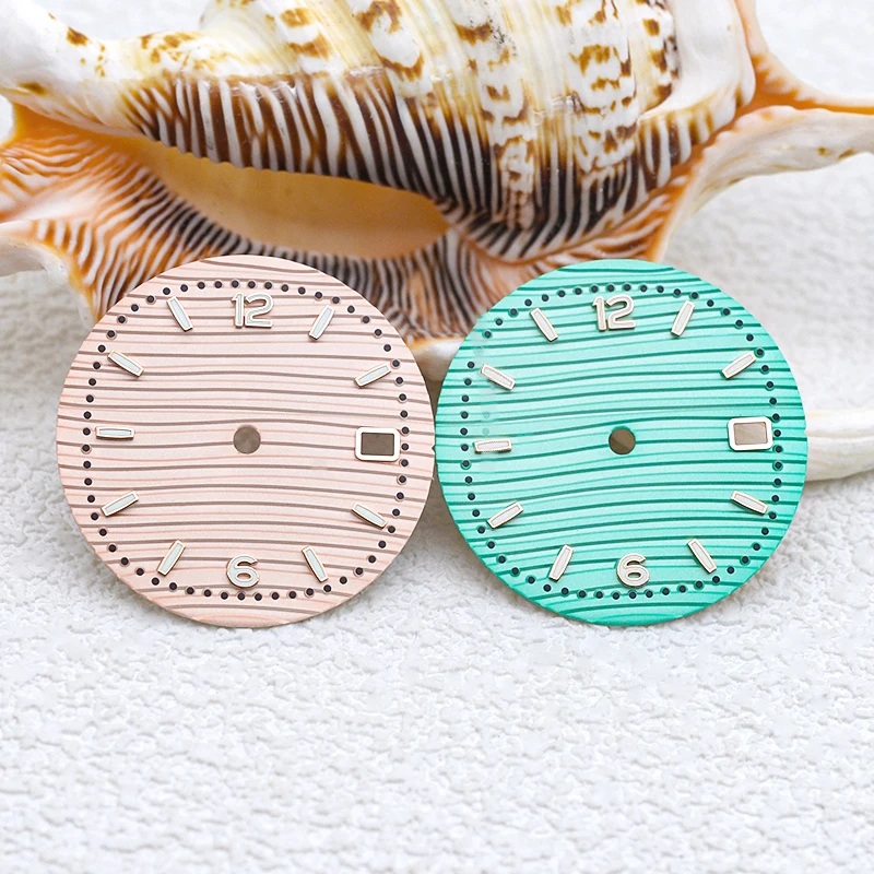 Nautilus Watch Dial NH35 Dail Green Luminous 31mm Dial FitsNH35 NH36 4R35 4R36 7S26 Japan Automatic Movement Nautilus Watch Case