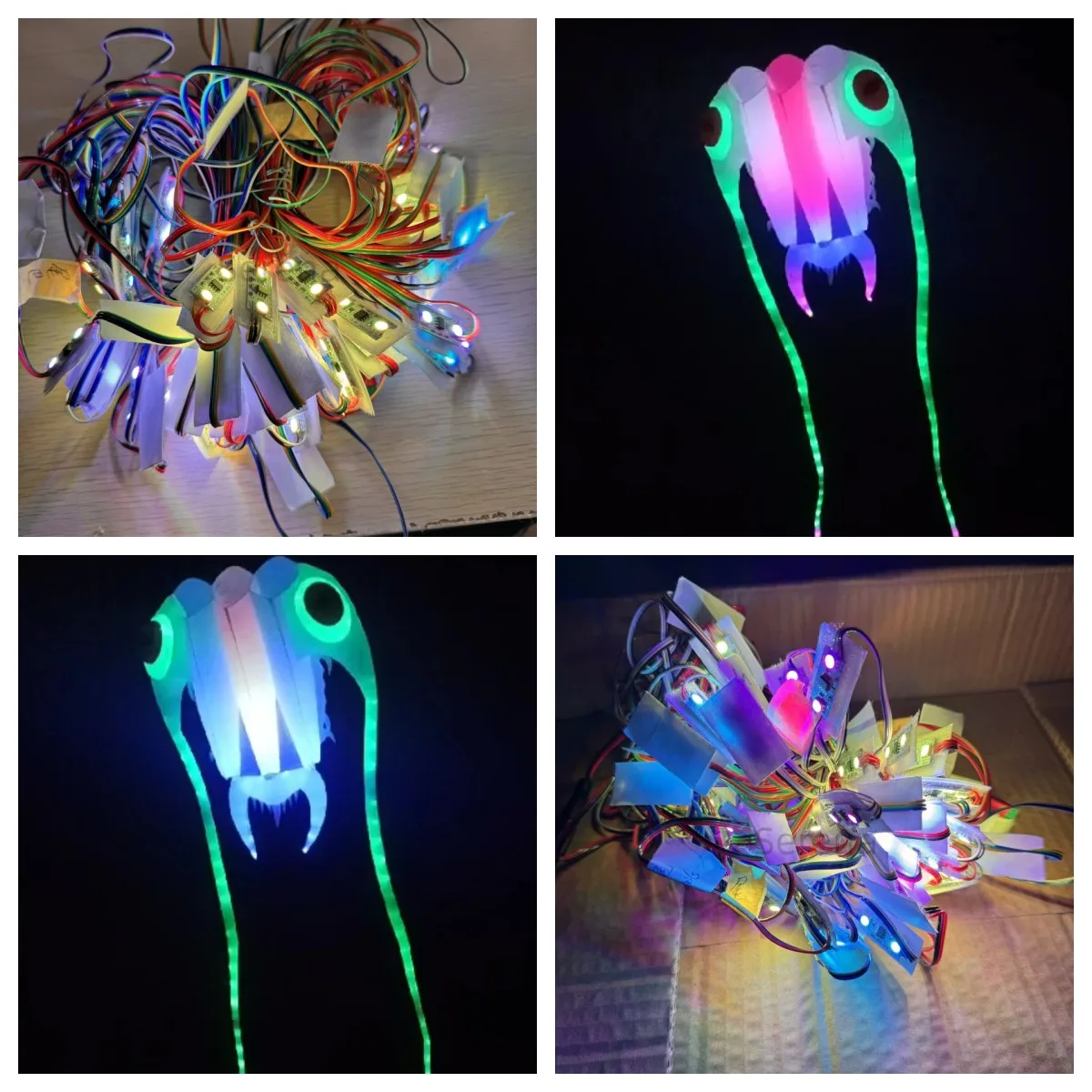 Led per 7 aquiloni quadrati trilobite flying night show ma non inclusi con l'aquilone