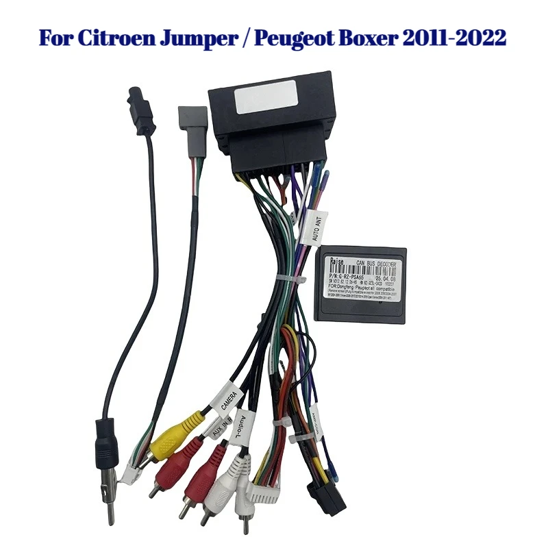 16Pin Car Wiring Harness Adapter with Canbus Box for Citroen Jumper / Peugeot Boxer 2011-2022 | Radio Power Cable