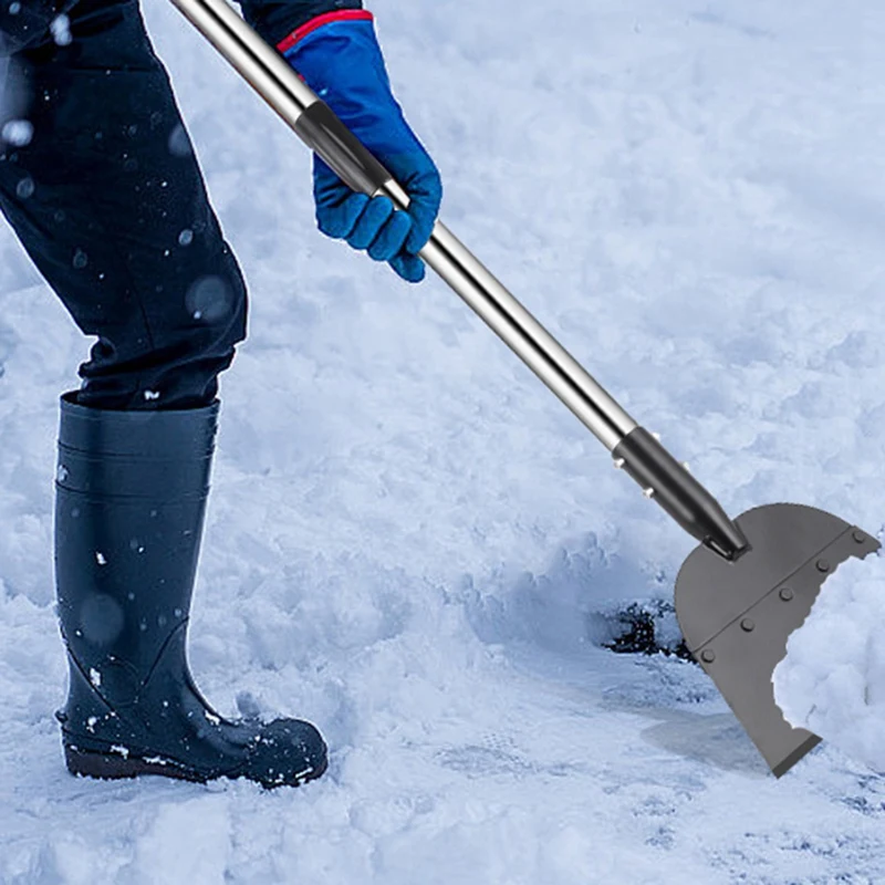 Snow Shovel, Driveway Ice Scraper Tool, Floor Scraper for Cleaning Weeds Tools, Suitable for Roads Outdoor Garden-A21R