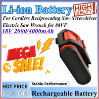18V 2000/4000mAh Rechargeable Li-ion Battery For 88VF For Cordless Reciprocating Saw Screwdriver Electric Saw Wrench