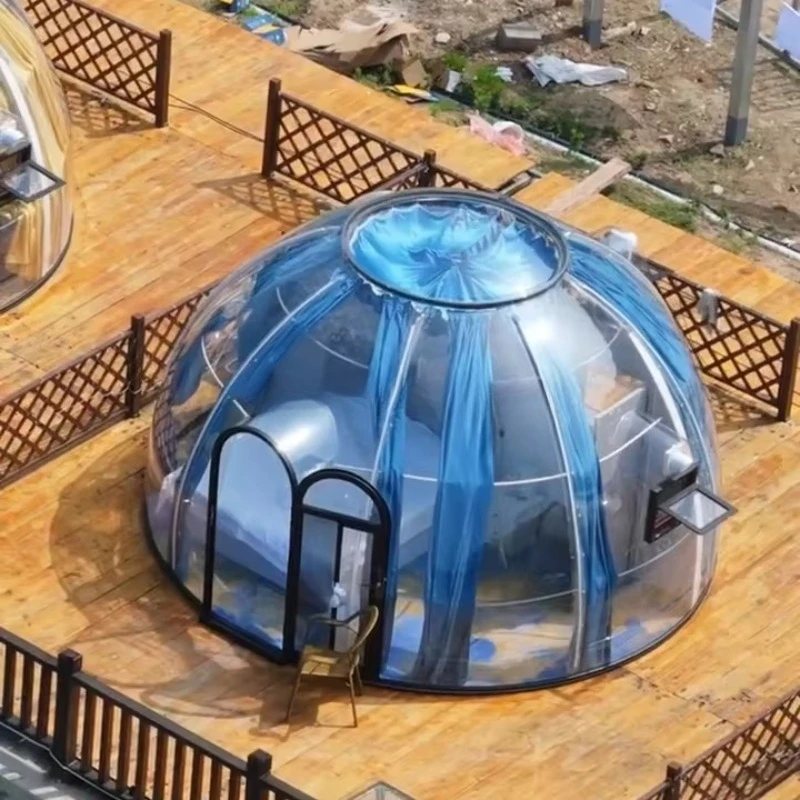 durable Detachable Starry Sky Polycarbonate Dome Tent Capsule House Aluminum Structure for Hotel Kitchen Use Modern Design China