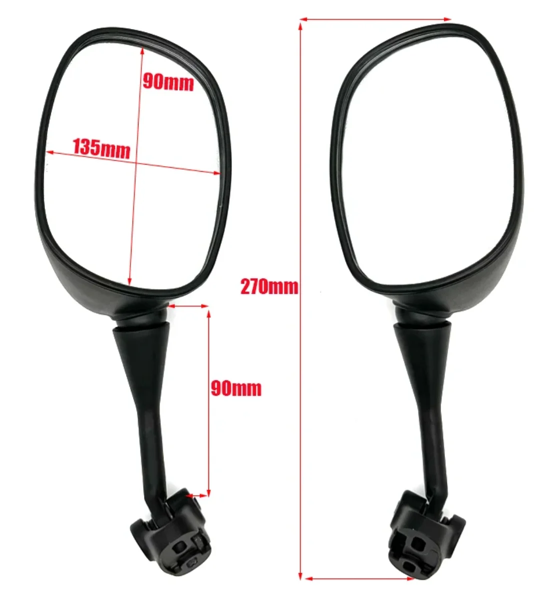Black Left Right Motorcycle Rear View Mirrors For Honda CBR600RR 2003 2004 2005 2006 2007 CBR1000RR 2004 2005 2006 2007
