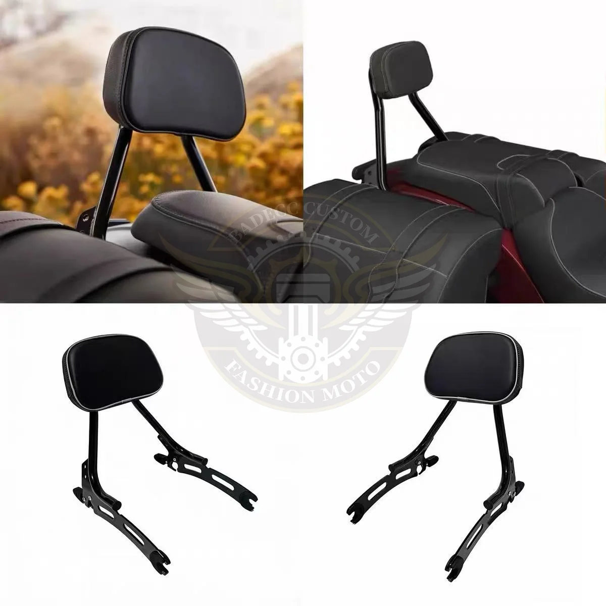 

Motorcycle Accessories Detachable Passenger Backrest Sissy Bar For Indian Scout Bobber 2025-up 101 Scout Super/Sport Scout 2026