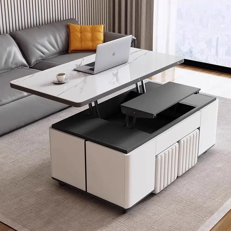 

Modern Nordic Coffee Table Trau White High Mobile Living Room Coffee Table Mesa Lateral Minimalist Couchtisch Bedroom Furniture