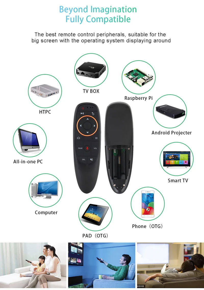 G10/G10S Air Mouse z pilotem 2.4G bezprzewodowy żyroskop uczenie IR dla H96 MAX X88 PRO X96 MAX TV Box z androidem