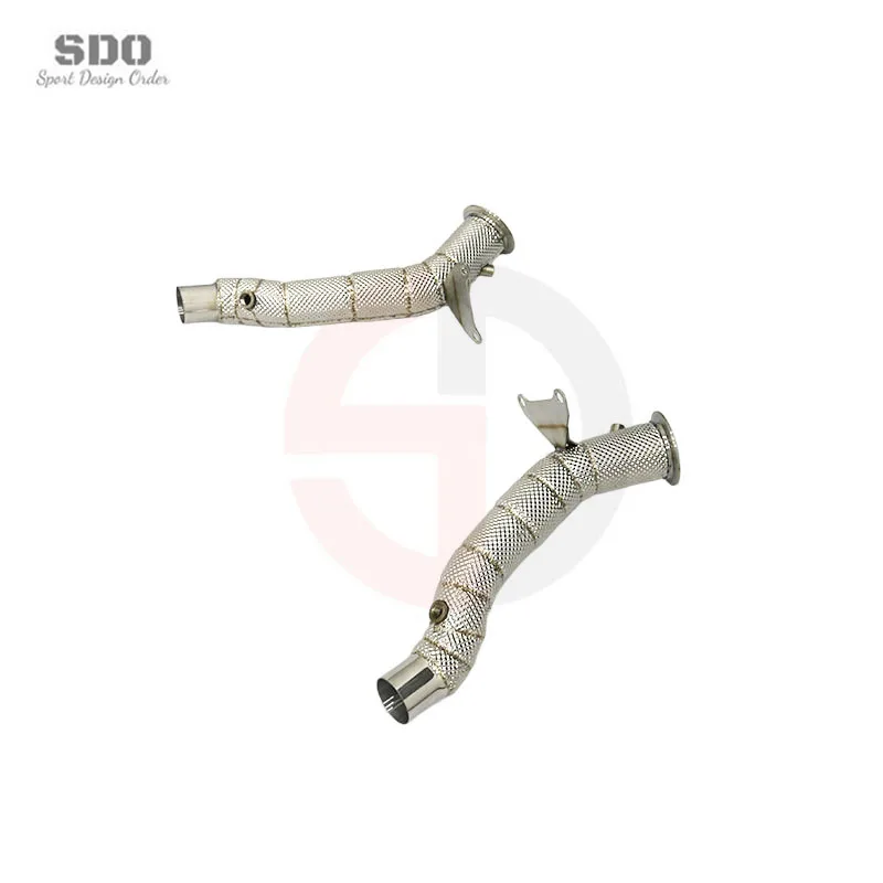 Tuning Downpipe Exhaust for  458 4.5 2013-2016 Stainless Steel Racing Heat Shield Exhaust Catless Downpipe System