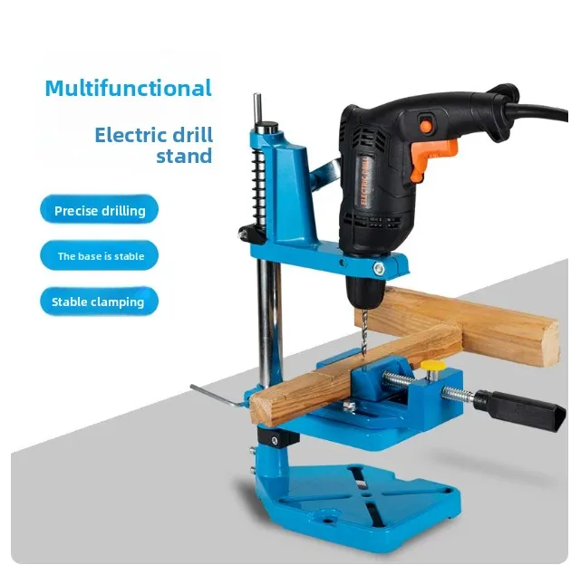 Electric Drill Stand Multifunctional Hand Drill Holder Workbench Clamp for Household Mini Bench