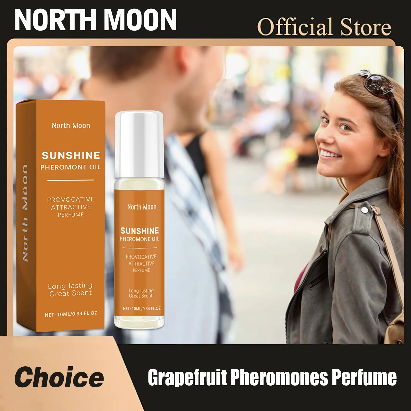 

North Moon Women Grapefruit Pheromone Perfume Lasting Fresh Flower Fragrance Dating Men Flirting Gift Essential Oil Perfum 10ml