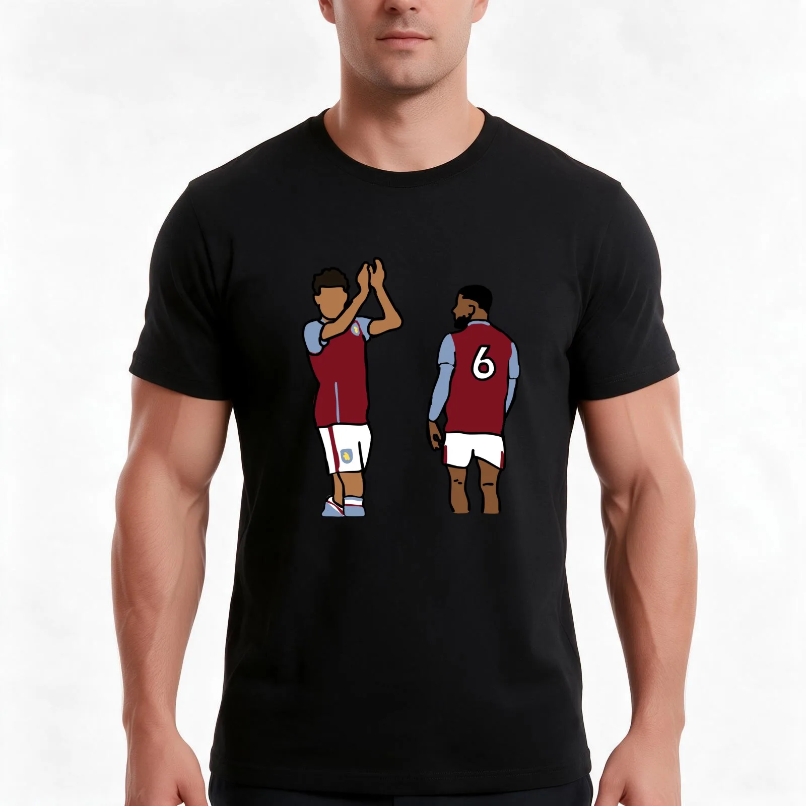 Double Pivot - Kamara and Luiz T-Shirt, Summer Casual Cotton Tee, Oversized Streetwear Tops, Vintage Graphic Print, 100% Cotton