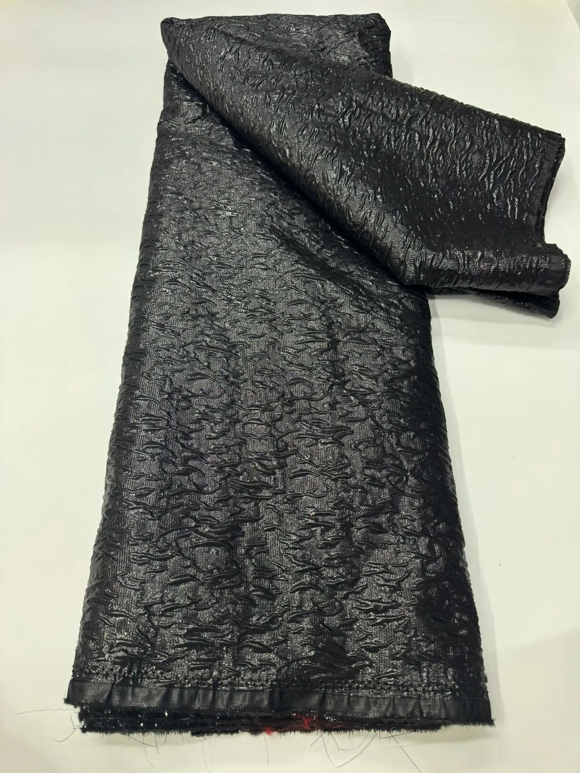 

2025 New Design Damask Brocade African Lace Fabric French Jacquard Brocade Lace Material For Nigerian Women Party Dress KCW2531