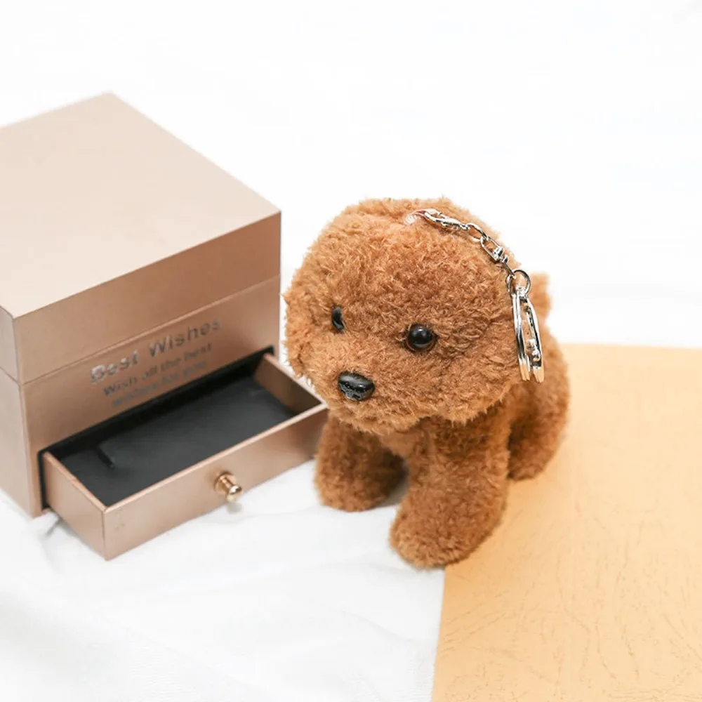 Cute 12cm Teddy Dog Plush Keychain Multipurpose Backpack Hangings Small Pendant Animal Stuffed Toys for Backpack