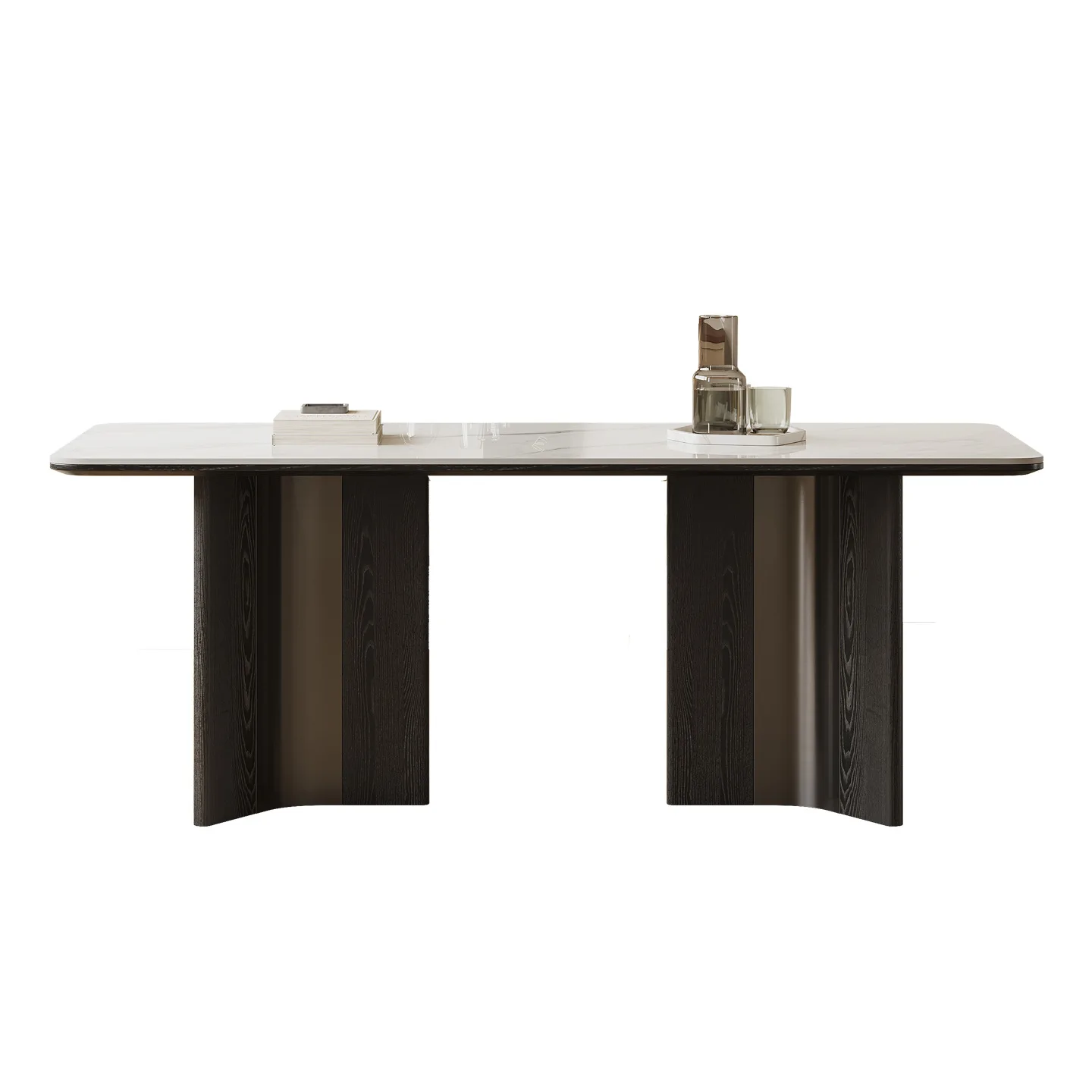 

Slate, dining table, household, medieval style, modern, simple, light luxury, high-end, solid wood