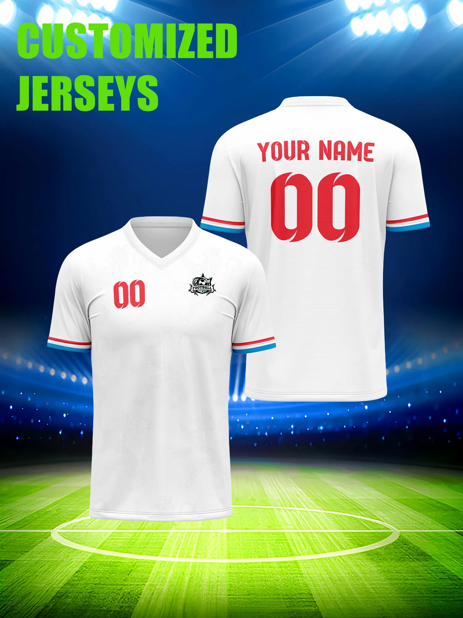 

Футбольная форма на заказ с индивидуальным изображением, номером и именем, устойчивая к запаху, свежая и удобная футболка для футбола.