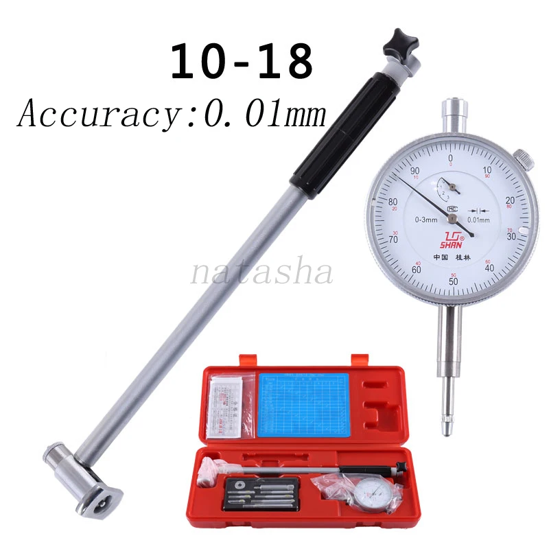 High Quality10-18mm18-35mm 35-50mm 50-160mm/0.01mm Dial Bore Gauge Center Ring Dial Indicator Micrometer Gauges Measuring Tools