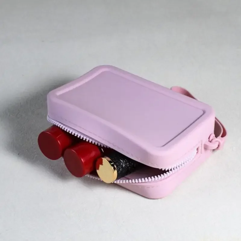 X90D Travel Makeup Bag Silicone Cosmetic Waterproof Toiletry Case for Women with Easy Grip Handle for Women