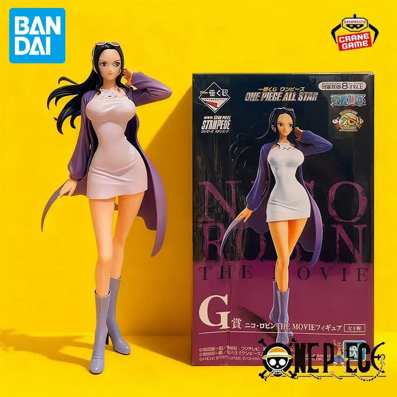 Bandai Original Banpresto One Piece All Star Prize G Nico Robin figuras de acción estatuas de Anime modelo muñecas niños juguete regalos del Festival