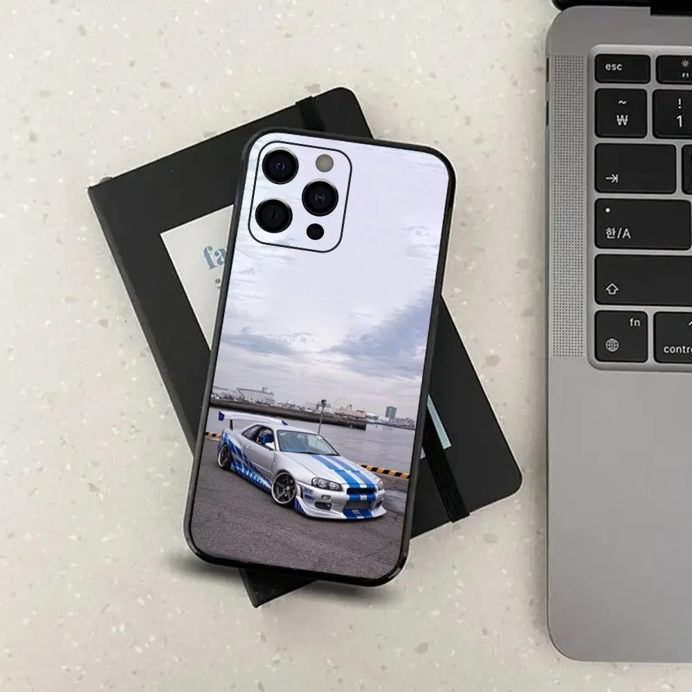 F-Fast And F-Furious R-R34 Phone Case For Apple iPhone 15,14,13,12,11,Pro,X,XS,Max,XR,Plus,Mini Soft Black Cover