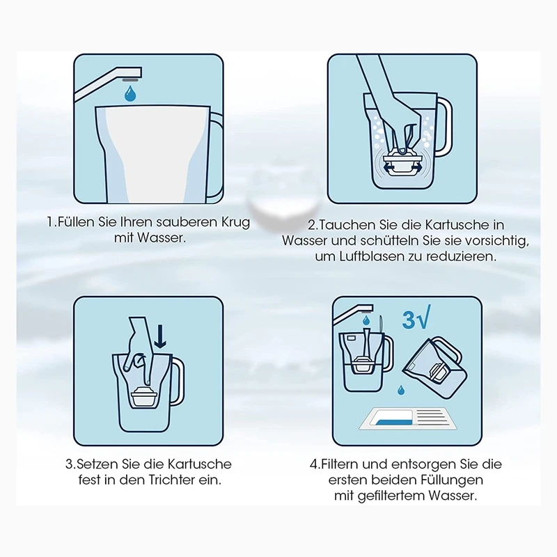 3 paczka wkład do filtra wody biały filtr wody filtr wody do użytku domowego dla Maxtra kompatybilny