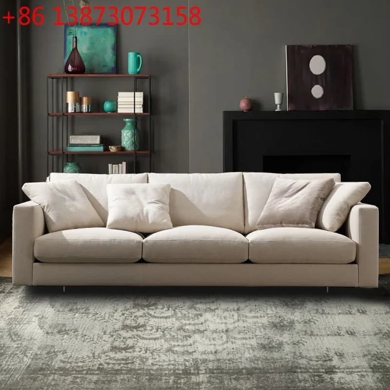 Removable and washable straight row simple modern small apartment Nordic latex sofa