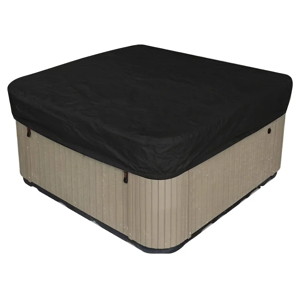 210D Thickened Square Hot Tub Cover Outdoor Waterproof Dustproof Bathtub Protector Anti‑UV All‑Weather SPA Tub Protective Cove