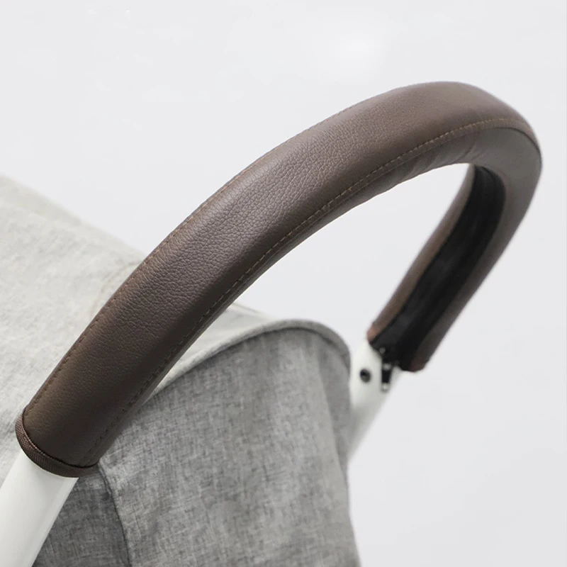 

Baby stroller armrest handle leather case cover suitable for stroller PU leather handle gloves foldable washable zipper universa