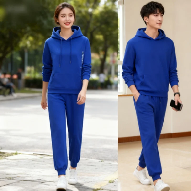 2026 Men's Autumn and Winter New Solid Color Hoodie+pants Two-piece Set Fashionable Casual Sports Set Size S-3XL
