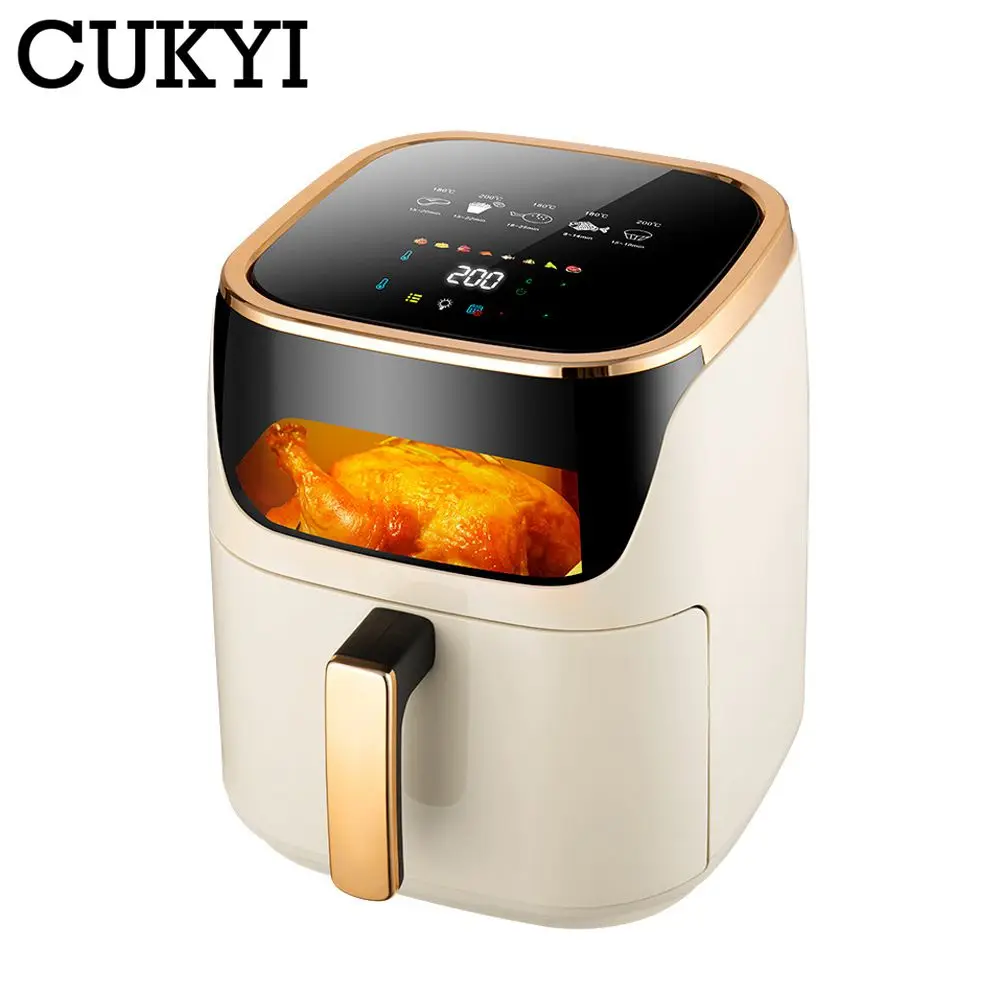 CUKYI 9L Household Air Fryer Electric Baking Oven Automatic Cooking Machine French Fries Maker Fruit Dryer BBQ Machine Oil Free