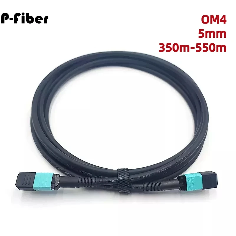 armored jumper OM4 MPO 12C TPU type A B 350m 400m 450m 500m 550m 5mm MPO UPC multimode 12 cores optical fiber patchcord outdoor