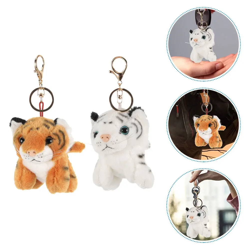 

2 шт. милых брелоков-тигрят, миниатюрные подвески в виде животных, компактные портативные украшения для сумок, рюкзаков, кошельков, брелоки для ключей, сувениры для вечеринок