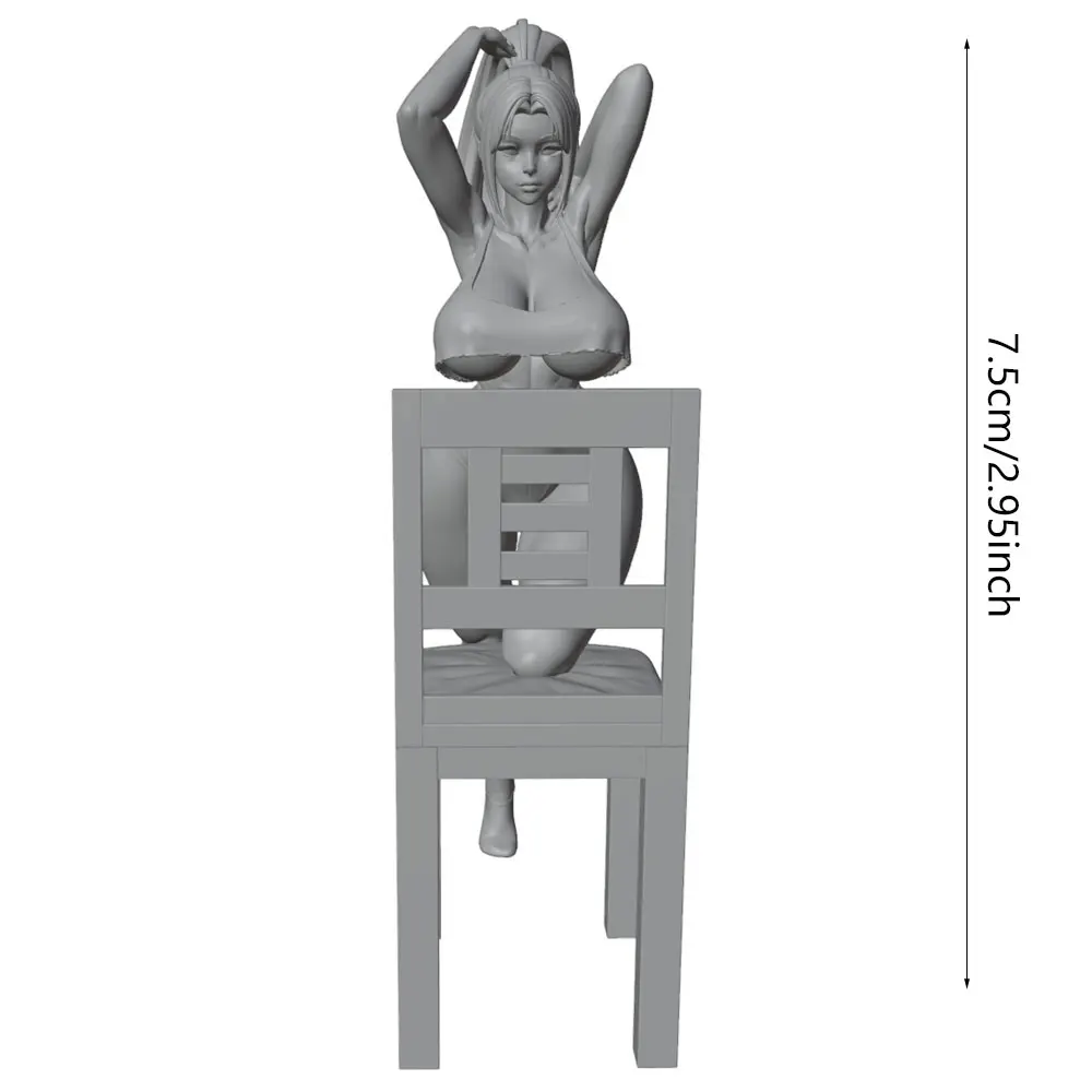 Figura resina para juegos de rol y coleccionismo – Chica peinándose - imagen 2